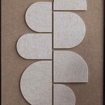 Feltro Acustico 002 Walldecoration Wandkraft 80x120 cm Baklijst Zwart Bruin