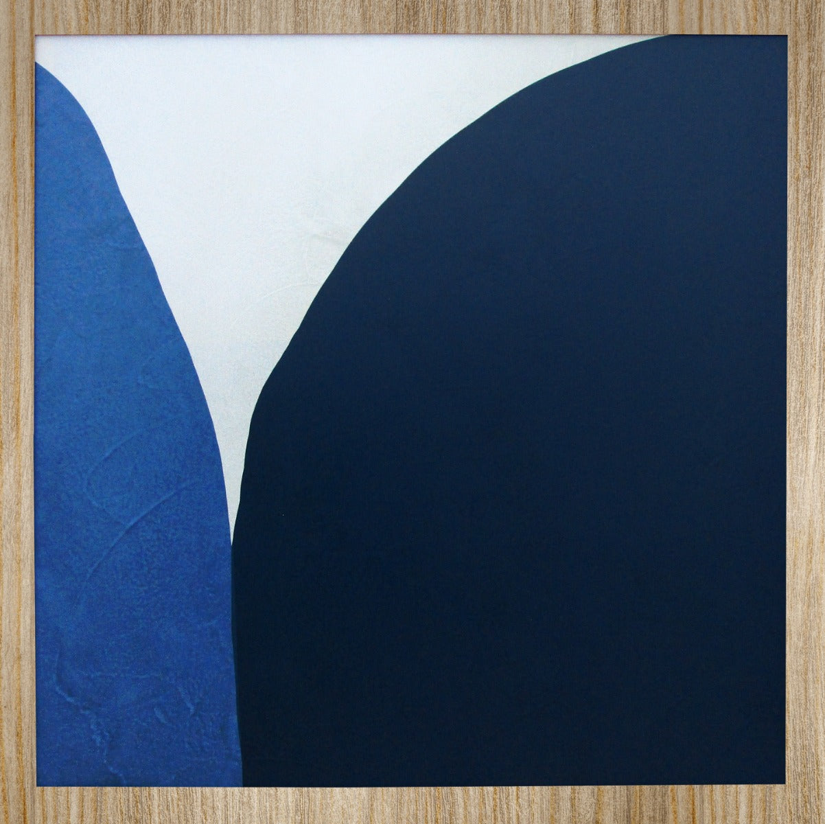 Pebbels I Walldecoration Wandkraft 74x74 cm Houten Lijst Blank