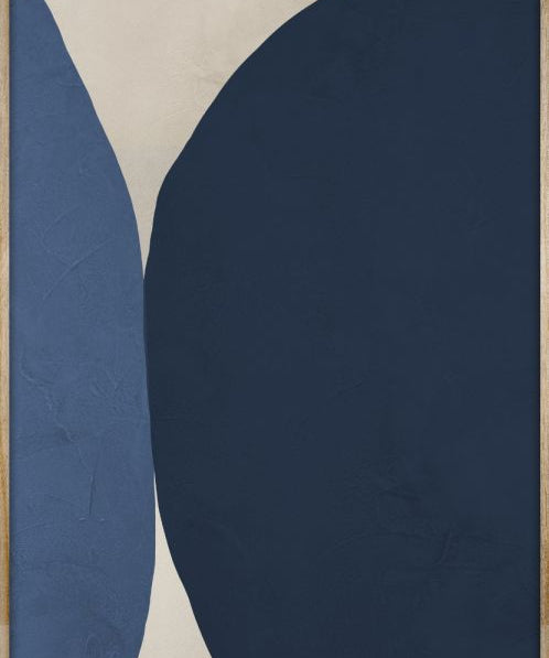 Pebbels I Walldecoration Wandkraft 70x118 cm Houten Lijst Blank