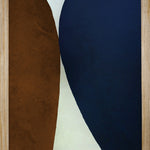 Pebbels II Walldecoration Wandkraft 70x118 cm Houten Lijst Blank