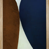 Pebbels II Walldecoration Wandkraft 70x118 cm Houten Lijst Blank