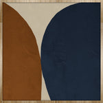 Pebbels II Walldecoration Wandkraft 74x74 cm Houten Lijst Blank