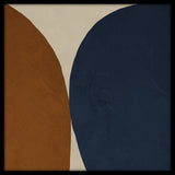 Pebbels II Walldecoration Wandkraft 74x74 cm Houten Lijst zwart