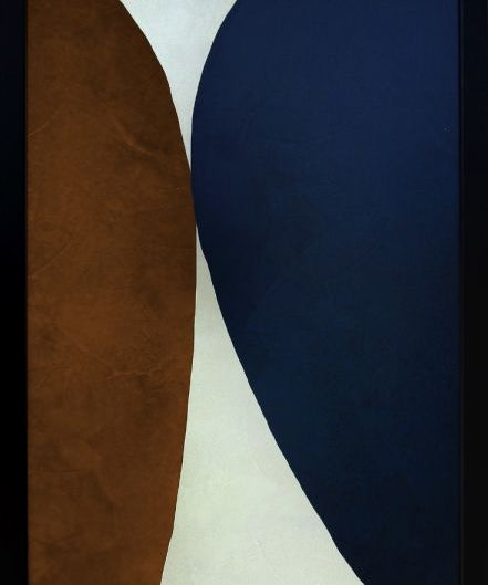 Pebbels II Walldecoration Wandkraft 70x118 cm Houten Lijst zwart