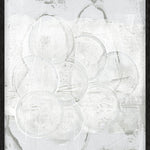 Bubbles in grey Walldecoration Wandkraft 40x50 cm Houten lijst zwart A