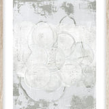 Bubbles in grey Walldecoration Wandkraft 40x50 cm Houten lijst blank B