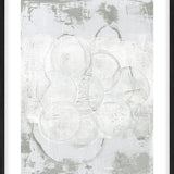 Bubbles in grey Walldecoration Wandkraft 40x50 cm Houten lijst zwart B