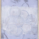 Bubbles in lightblue Walldecoration Wandkraft 30x40 cm Houten lijst blank A