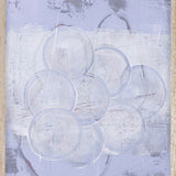 Bubbles in lightblue Walldecoration Wandkraft 30x40 cm Houten lijst blank A