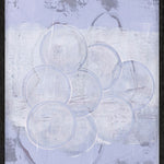 Bubbles in lightblue Walldecoration Wandkraft 30x40 cm Houten lijst zwart A