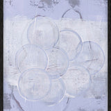 Bubbles in lightblue Walldecoration Wandkraft 30x40 cm Houten lijst zwart A