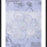 Bubbles in lightblue Walldecoration Wandkraft 40x50 cm Houten lijst zwart B