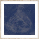 Water Drop in Blue Walldecoration Wandkraft 74x74 cm Houten Lijst Blank B