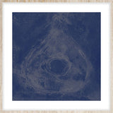 Water Drop in Blue Walldecoration Wandkraft 74x74 cm Houten Lijst Blank B