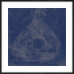 Water Drop in Blue Walldecoration Wandkraft 74x74 cm Houten Lijst Zwart B