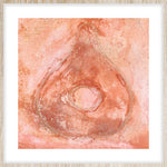 Water Drop in Orange Walldecoration Wandkraft 74x74 cm Houten Lijst Blank B