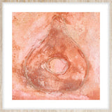 Water Drop in Orange Walldecoration Wandkraft 74x74 cm Houten Lijst Blank B