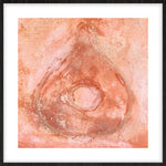 Water Drop in Orange Walldecoration Wandkraft 74x74 cm Houten Lijst Zwart B