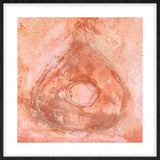 Water Drop in Orange Walldecoration Wandkraft 74x74 cm Houten Lijst Zwart B