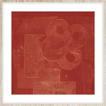 Roller Coaster in Red Walldecoration Wandkraft 74x74 cm Houten Lijst Blank B