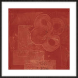 Roller Coaster in Red Walldecoration Wandkraft 74x74 cm Houten Lijst Zwart B