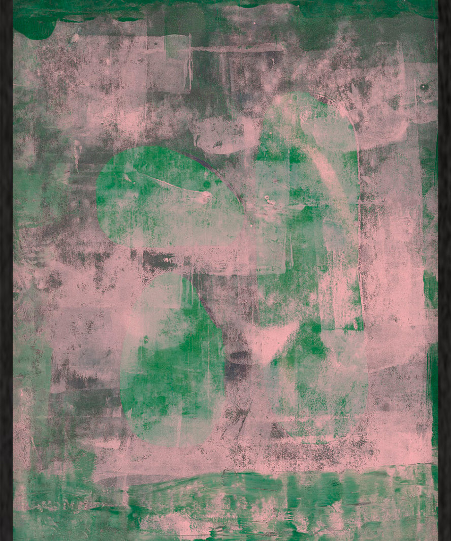 Green Stones Walldecoration Wandkraft 40x50 cm Houten lijst zwart A