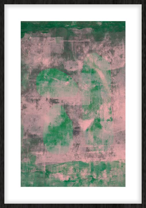 Green Stones Walldecoration Wandkraft 40x50 cm Houten lijst zwart B