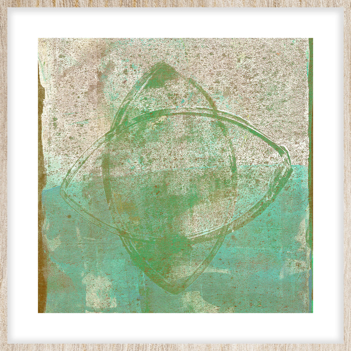 In the Middle Walldecoration Wandkraft 74x74 cm Houten Lijst Blank