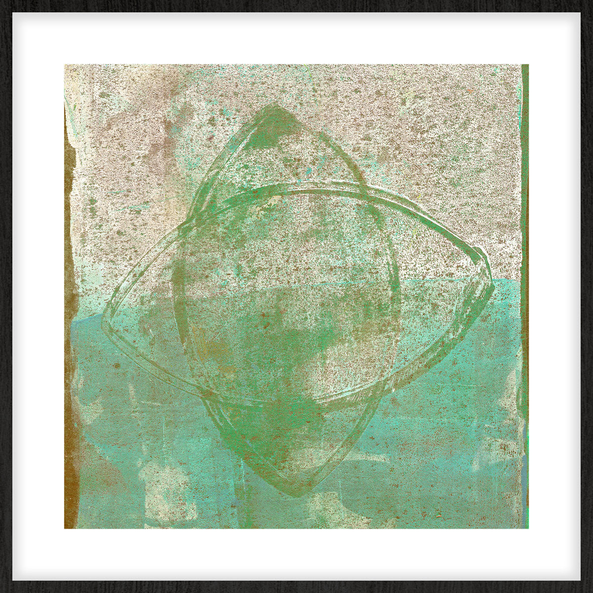 In the Middle Walldecoration Wandkraft 74x74 cm Houten Lijst Zwart