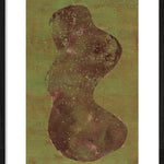 Shadow in Green Walldecoration Wandkraft 40x50 cm Houten Lijst Zwart B