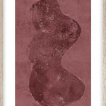 Shadow Green old Pink Walldecoration Wandkraft 30x40 cm Houten Lijst Blank B