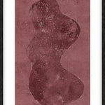 Shadow Green old Pink Walldecoration Wandkraft 30x40 cm Houten Lijst Zwart B