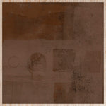 Home is a feeling in brown Walldecoration Wandkraft 20x20 cm Houten Lijst Blank