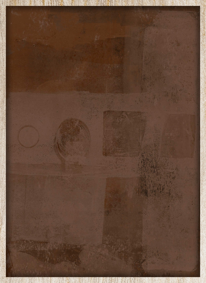 Home is a feeling in brown Walldecoration Wandkraft 21x30 cm Houten Lijst Blank