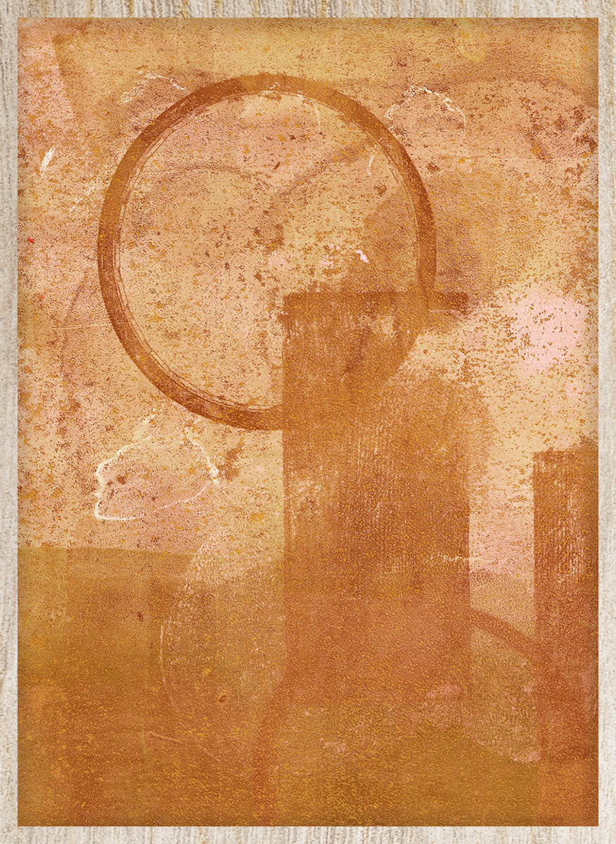 Sunrise in Orange Walldecoration Wandkraft 30x40 cm Houten Lijst Blank A
