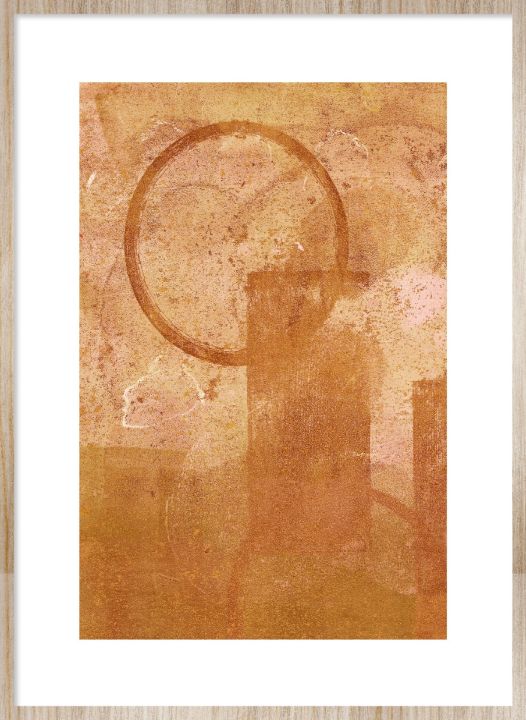 Sunrise in Orange Walldecoration Wandkraft 30x40 cm Houten Lijst Blank B