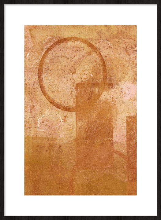 Sunrise in Orange Walldecoration Wandkraft 30x40 cm Houten Lijst Zwart B