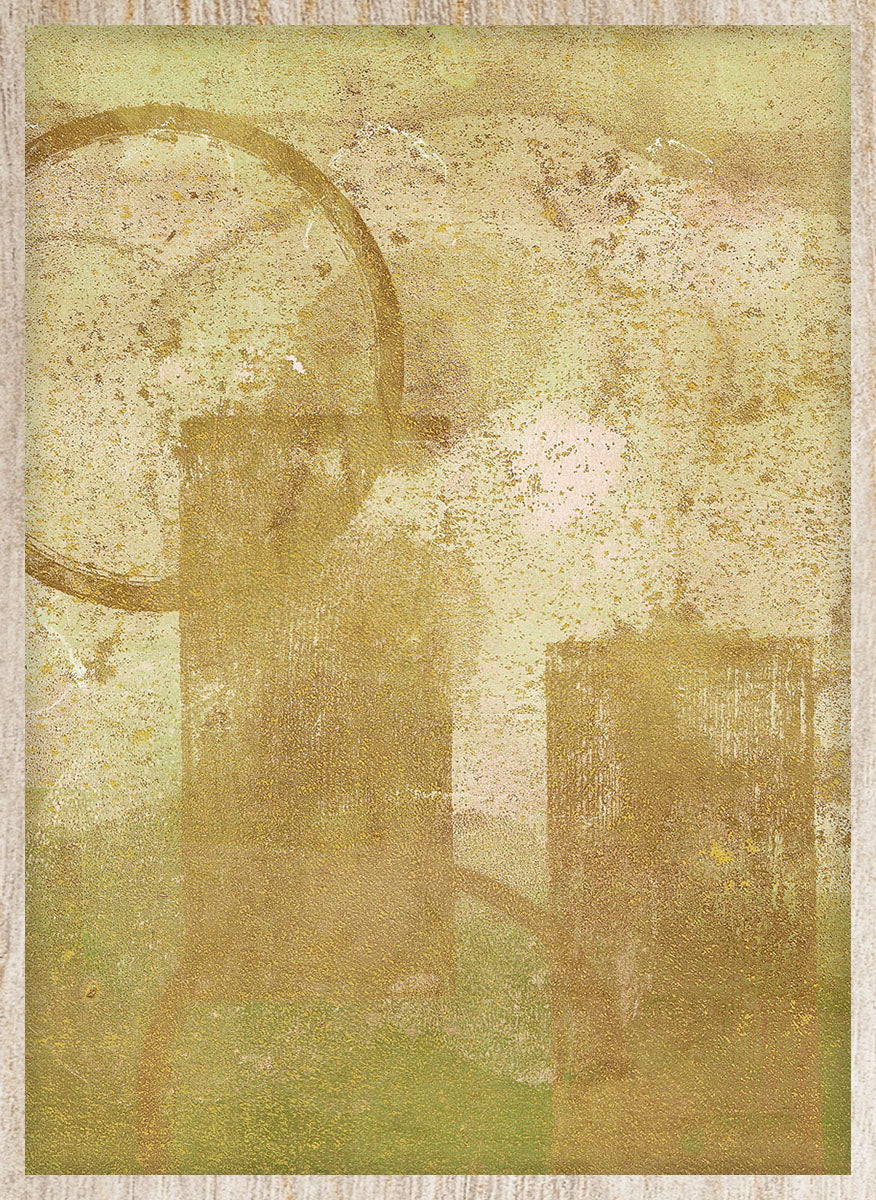 Sunrise in Yellow Walldecoration Wandkraft 30x40 cm Houten Lijst Blank A