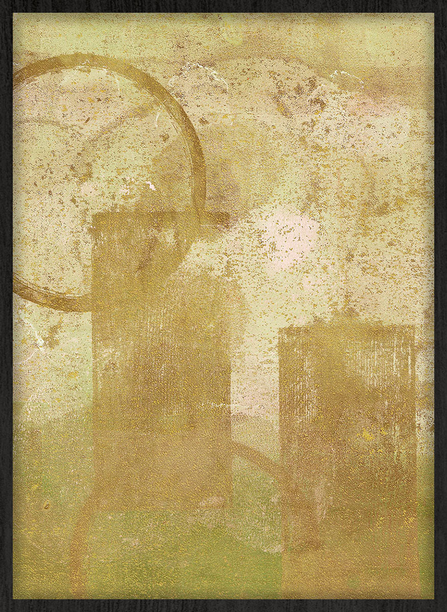 Sunrise in Yellow Walldecoration Wandkraft 30x40 cm Houten Lijst Zwart A