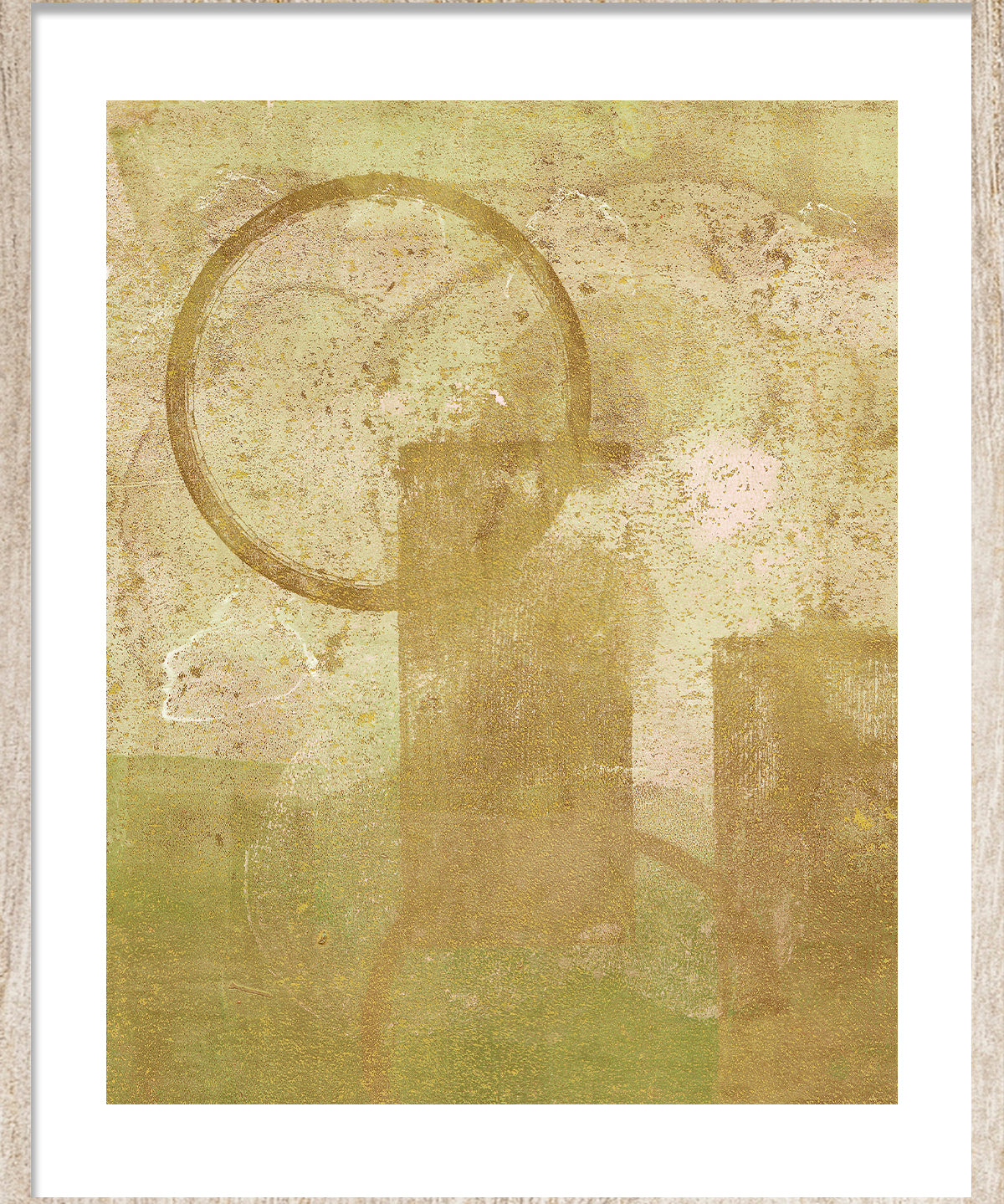 Sunrise in Yellow Walldecoration Wandkraft 40x50 cm Houten Lijst Blank B