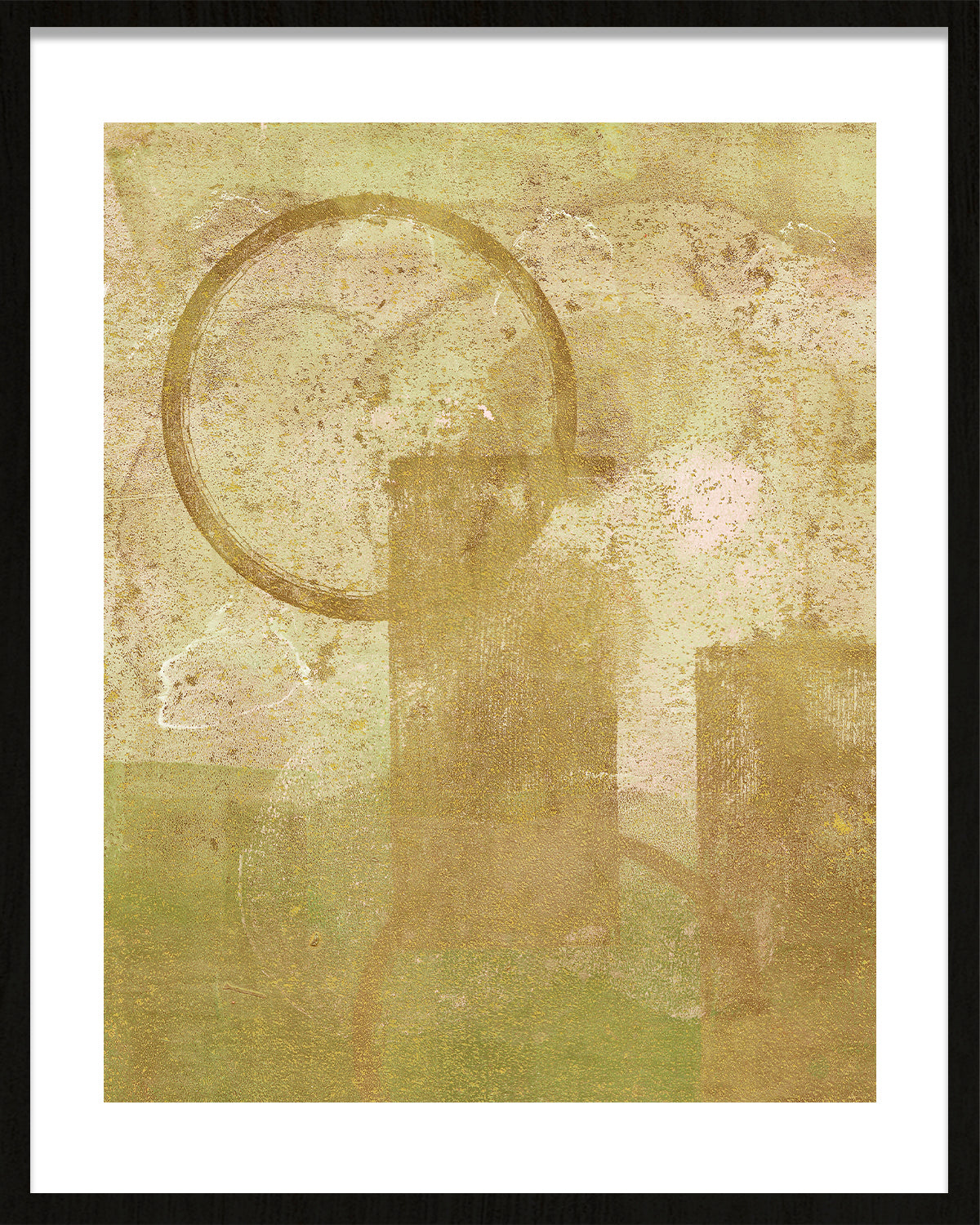 Sunrise in Yellow Walldecoration Wandkraft 40x50 cm Houten Lijst Zwart B
