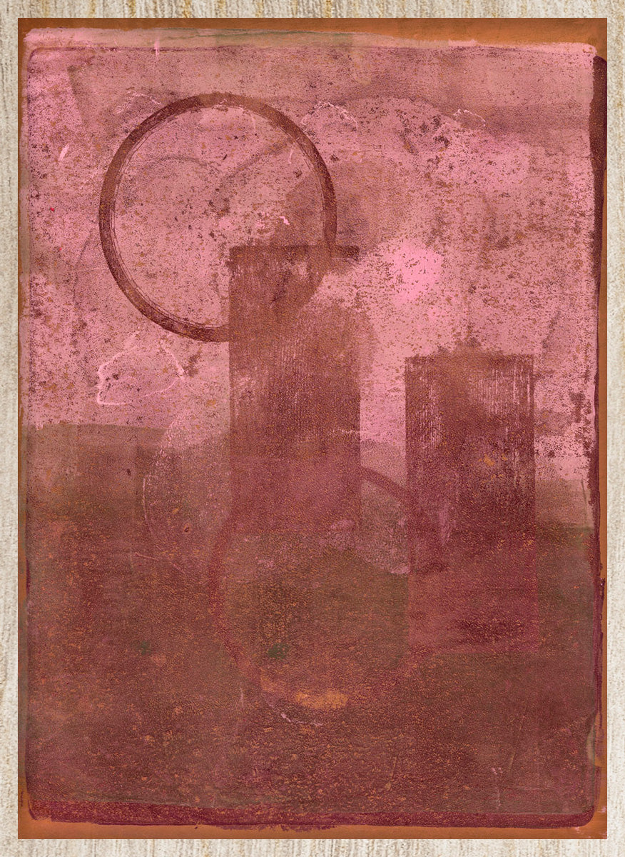 Sunrise in Pink Walldecoration Wandkraft 30x40 cm Houten Lijst Blank A