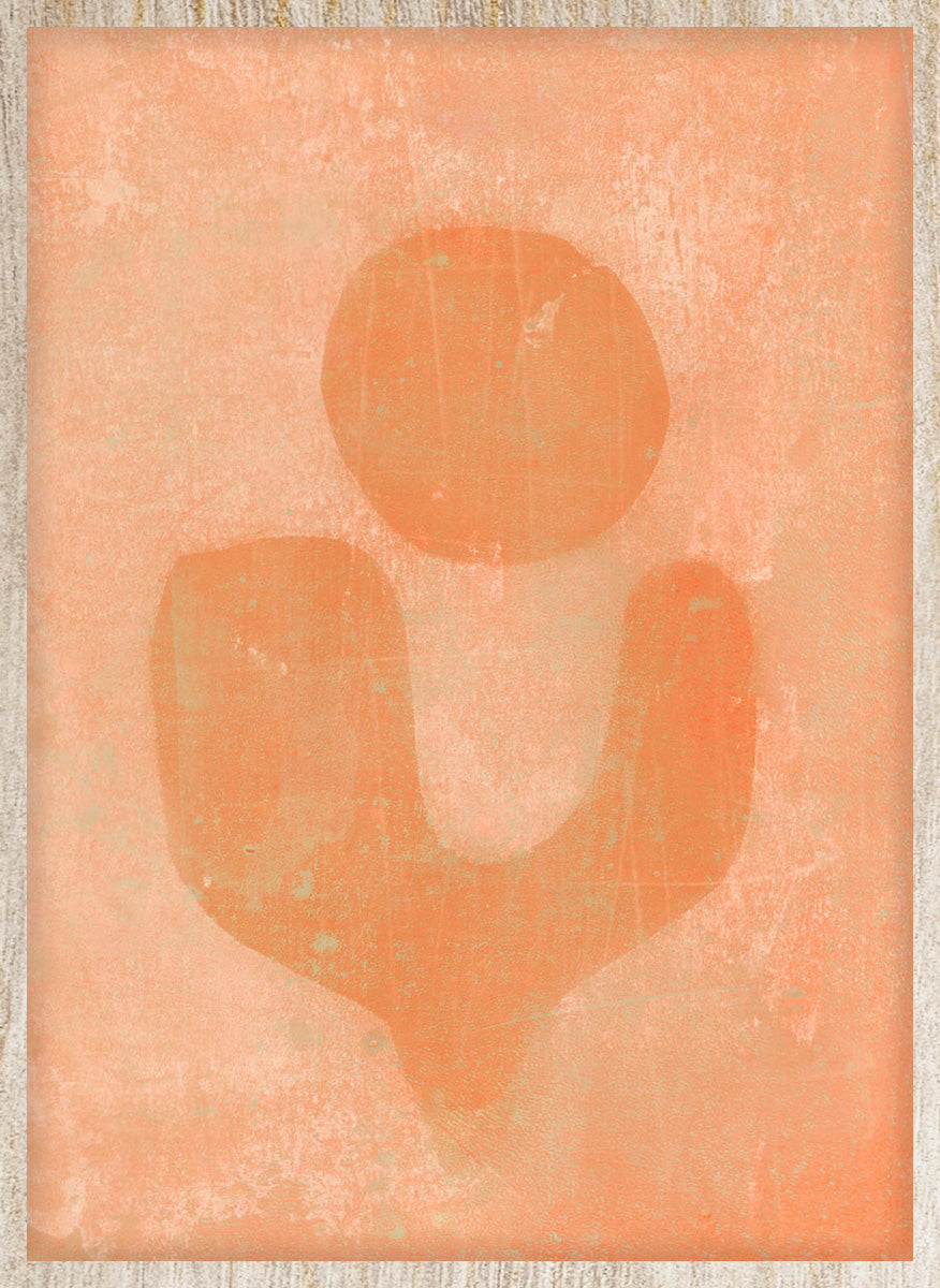 I will catch you in orange Walldecoration Wandkraft 30x40 cm Houten Lijst Blank A