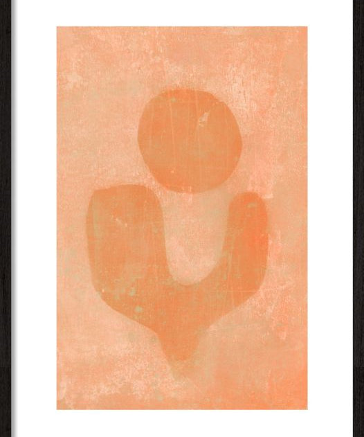 I will catch you in orange Walldecoration Wandkraft 30x40 cm Houten Lijst Zwart B