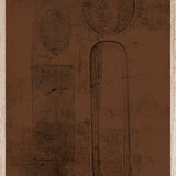Mother and Child in brown Walldecoration Wandkraft 30x40 cm Baklijst Blank A