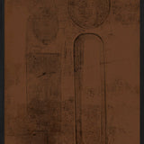 Mother and Child in brown Walldecoration Wandkraft 21x30 cm Baklijst Zwart A