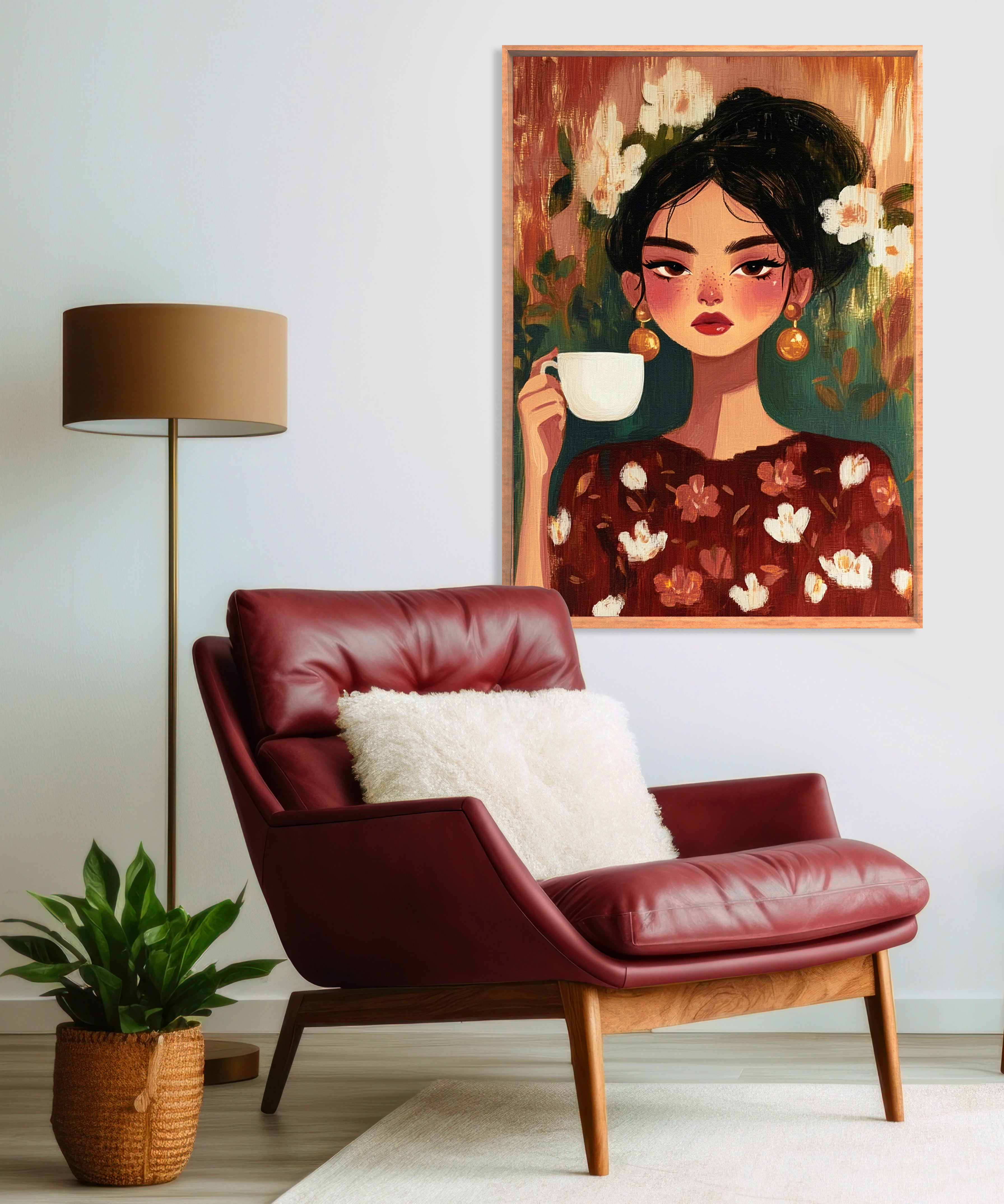 Floral Pause Walldecoration Wandkraft