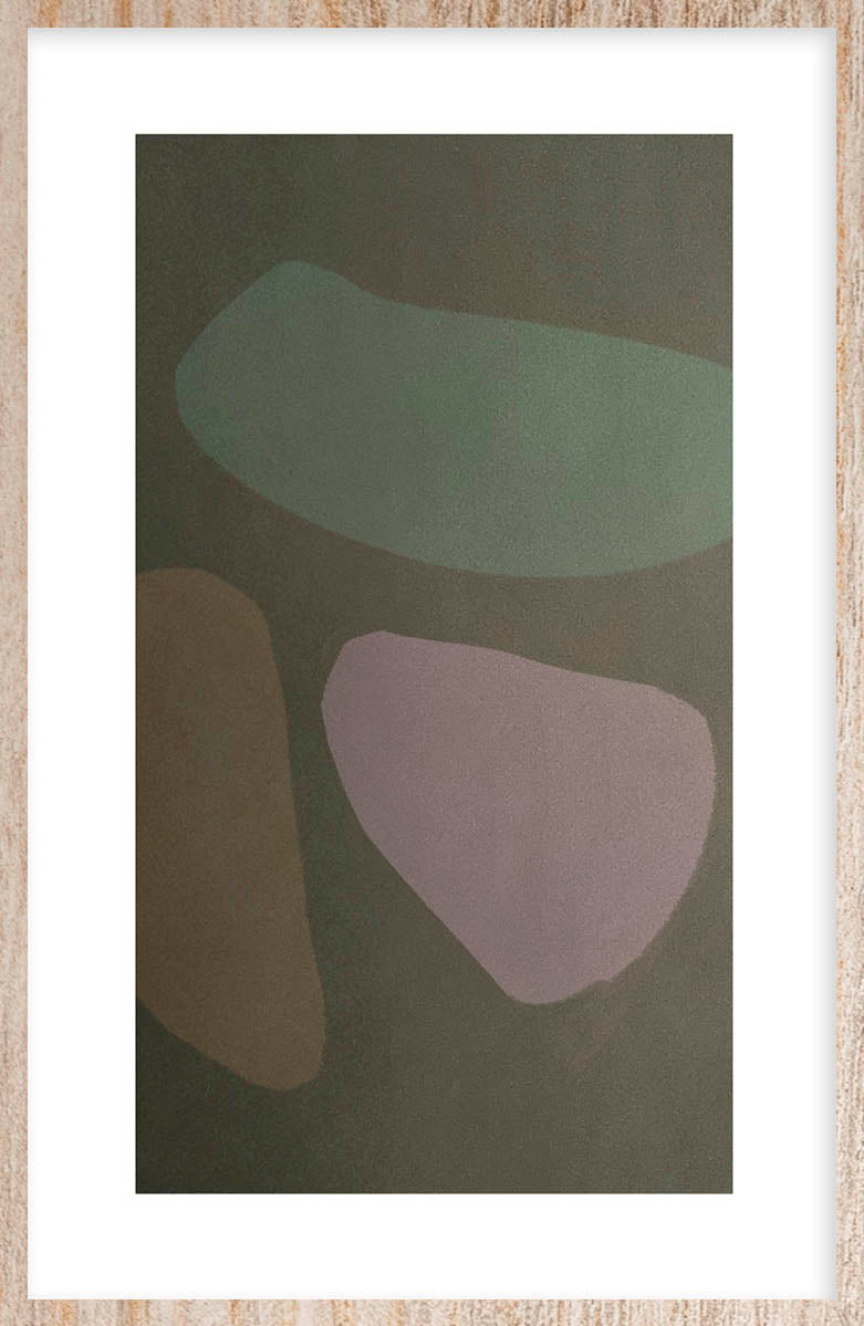 Shapes Walldecoration Wandkraft 70x118 cm Houten Lijst Blank