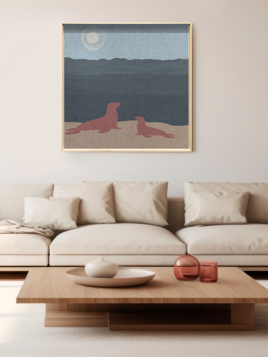 Seals by the Ocean (Outlet) Walldecoration Wandkraft