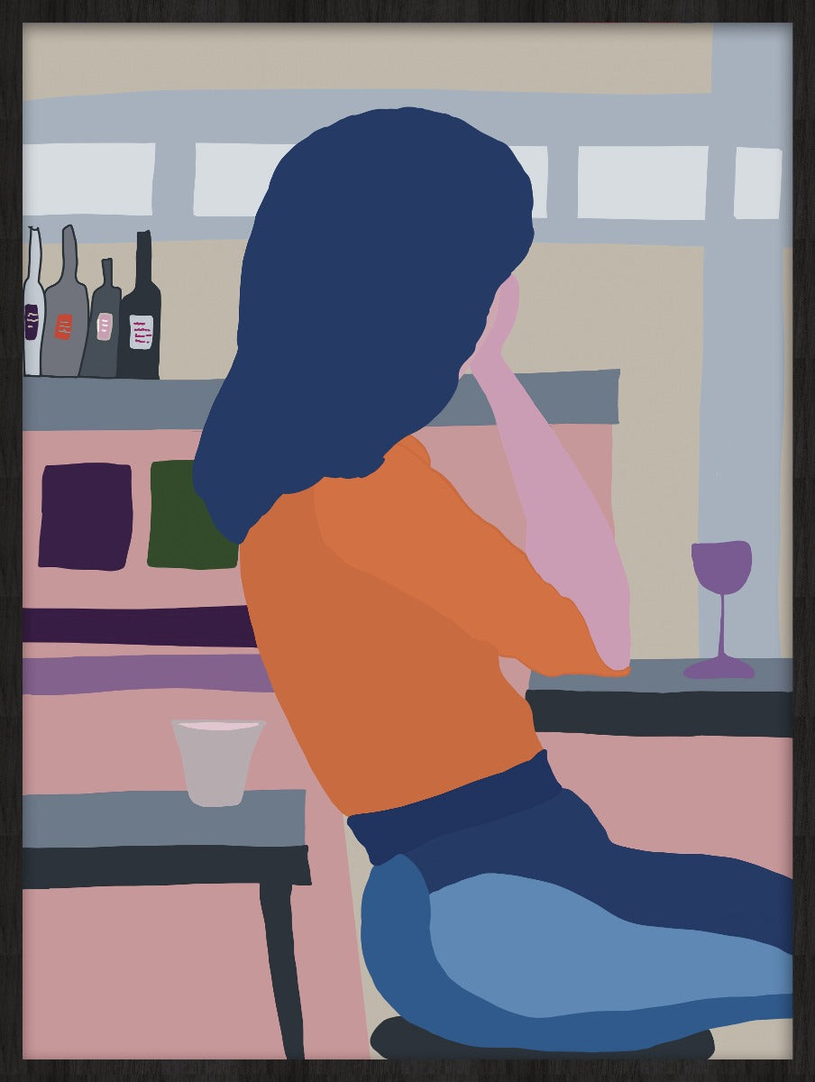 Funky 024 Walldecoration Wandkraft Baklijst Zwart